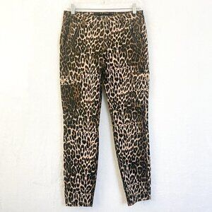 Ashley Mason Leopard mid rise stretch Skinny jeans size 30